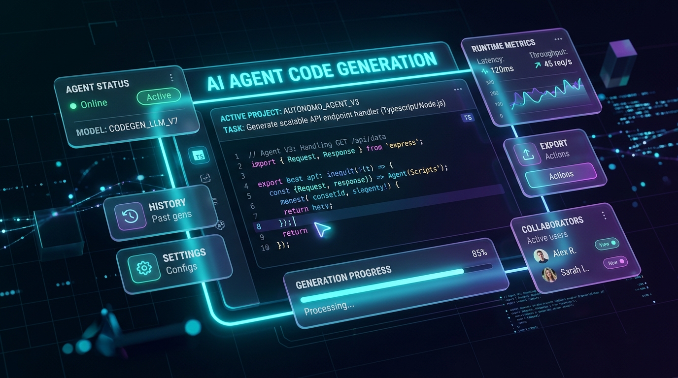 AI Agent Code Generation Dashboard